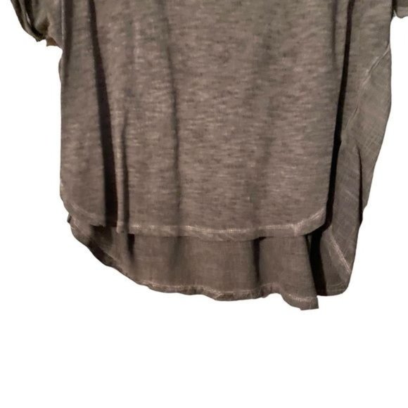 Anthropologie Pilcro Womens Washed Tee Gray Distressed Size Medium Grunge - Picture 4 of 10